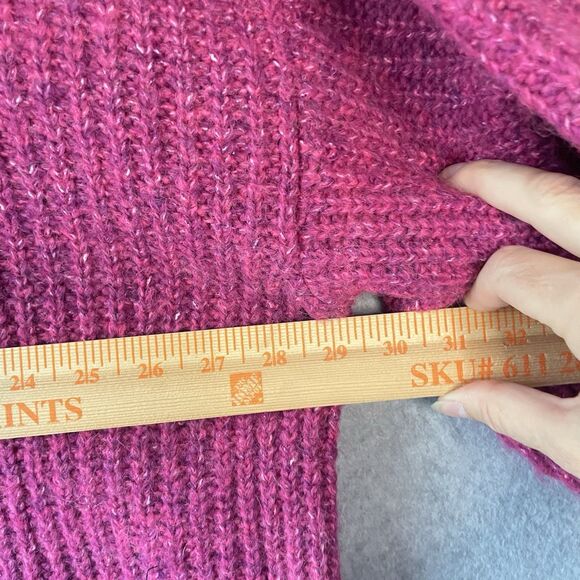 OLD NAVY Pullover Turtleneck Chunky Knit Sweater Women XXL Hot Pink Wool Blend - Picture 4 of 8